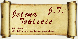 Jelena Topličić vizit kartica